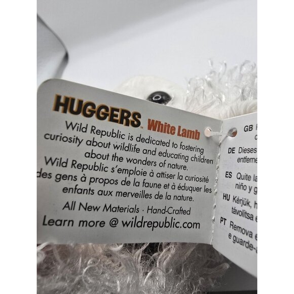 Wild Republic Hugger White Lamb Wrap Bracelet Stuffed Animal - Picture 3 of 8